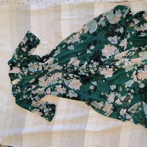 Puff 3/4 sleeve button up dress Medium